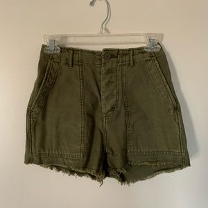 Army Green High Waisted BDG Shorts
